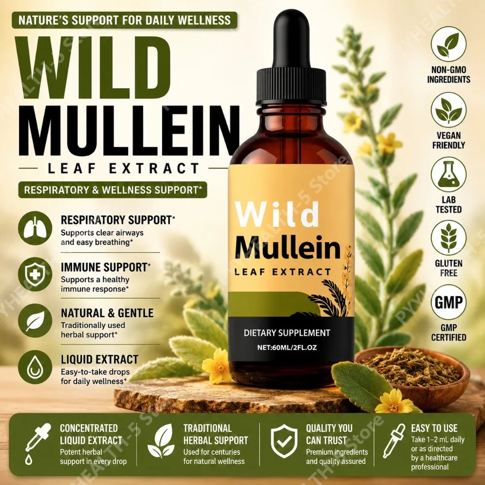 Wild Mullein Leaf Drops with G - Herbal And Wellness recension och pris