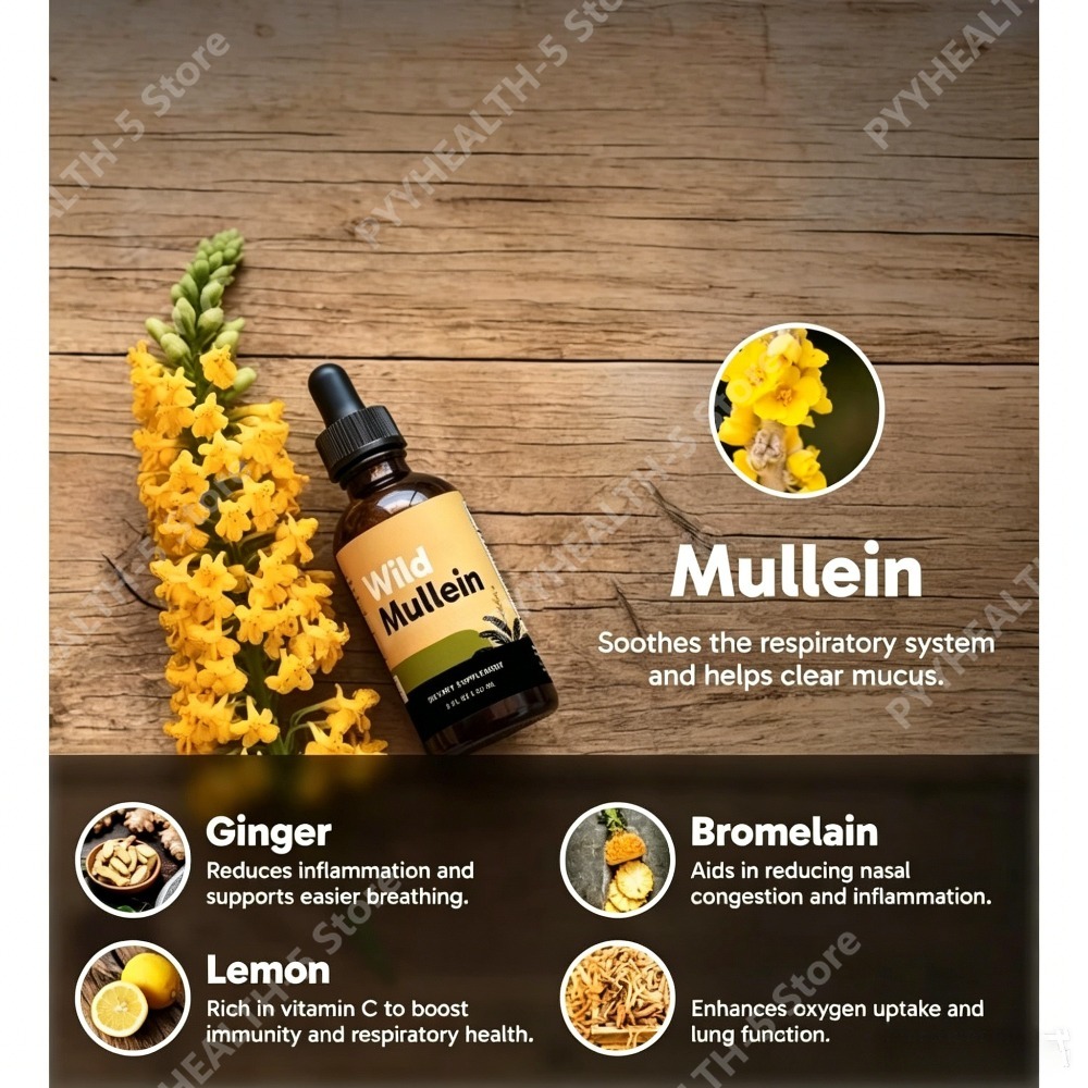 Wild Mullein Leaf Drops with G - Herbal And Wellness recension och pris