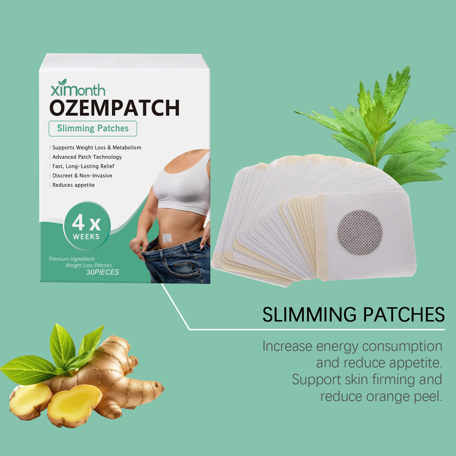 Ximonth Body Shaping Patches I - Herbal And Wellness recension och pris